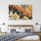 Roos boomkunst canvas afdruk (Insitu (Slaapkamer))