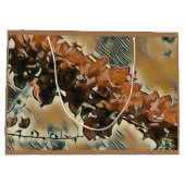 Roos boomkunst groot cadeauzakje (Achterkant)