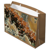 Roos boomkunst groot cadeauzakje (Achterkant Gekanteld)