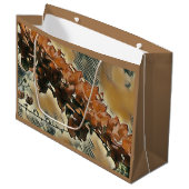 Roos boomkunst groot cadeauzakje (Voorkant Gekanteld)