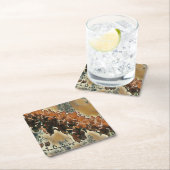 Roos boomkunst kartonnen onderzetters (Insitu)