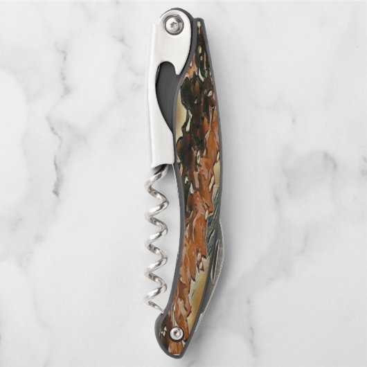 Roos boomkunst kurkentrekker (Voorkant)