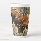 Roos boomkunst latte mok (Voorkant)