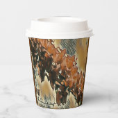 Roos boomkunst papieren bekers (Achterkant)