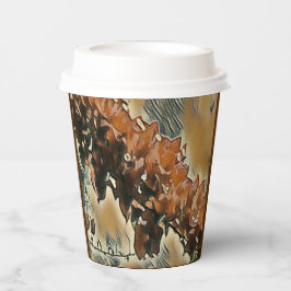 Roos boomkunst papieren bekers