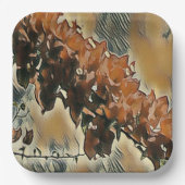 Roos boomkunst papieren bordje (Voorkant)