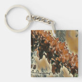 Roos boomkunst sleutelhanger (Voorkant)