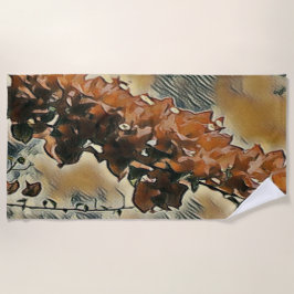 Roos boomkunst strandlaken