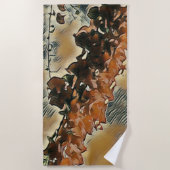 Roos boomkunst strandlaken (Voorkant)