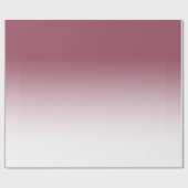 Roos bordeauxrood en wit ombre cadeaupapier (Vlak)