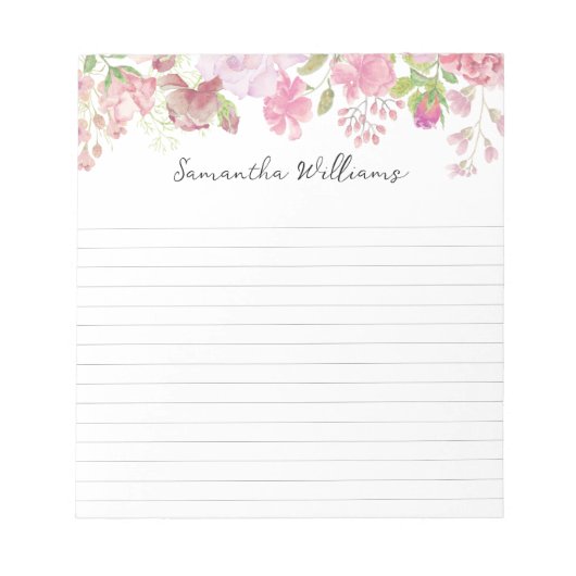 roos border custom notitieblok (Voorkant)