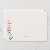 Roos Border Invitation Kaart (Achterkant)