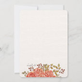 Roos Borders Invitation Kaart (Achterkant)