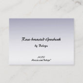 Roos-borstkas ATC Visitekaartje (Achterkant)