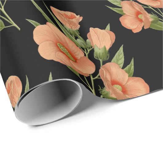 Roos Botanisch Cadeaupapier (Rol Hoek)