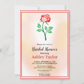 Roos botanische boho florale Vrijgezellenfeest Kaart (Voorkant)