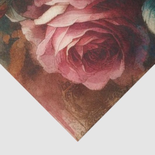   Roos & Botanische Collage Decoupage Tissuepapier (Detail)