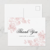 roos botanische dank u briefkaart (Voorkant / Achterkant)