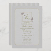 Roos Botanische Natuurlijke Rustige goudbruiloft Kaart (Voorkant / Achterkant)