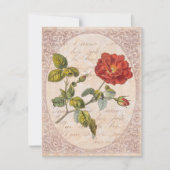  Roos Botanische Verjaardag Tuin Party Kaart (Voorkant)