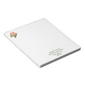 Roos botanische waterverf Notitieblok (Schuin)