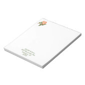 Roos botanische waterverf Notitieblok (Linkerzijde)