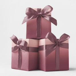 Roos Bourgondië en Blush Roze Ombre Cadeaupapier