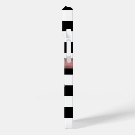 Roos Bow en Stripes Case-Mate iPhone Case (Achterkant / Links)