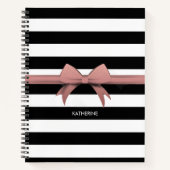 Roos Bow en Stripes Notitieboek (Voorkant)