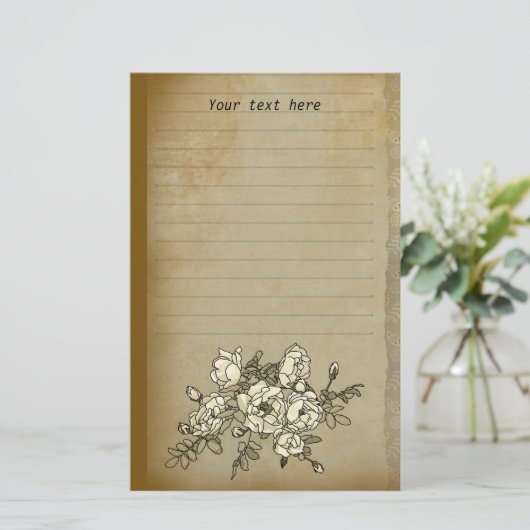 Roos Branch Stationery Briefpapier (Staand voorkant)