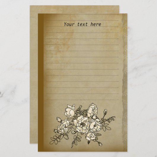 Roos Branch  Stationery Briefpapier (Voorkant / Achterkant)