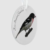 Roos-Breasted Grosbeak Ornament (voorkant)