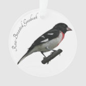 Roos-Breasted Grosbeak Ornament (voorkant)