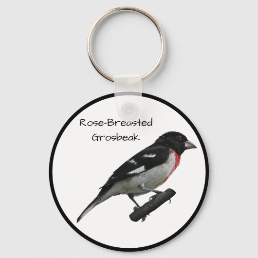 Roos-Breasted Grosbeak Sleutelhanger (Voorkant)