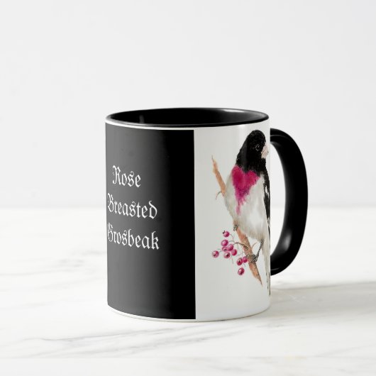 Roos Breedte van zeewier, vogel, Natuur, Mok (Voorkant rechts)