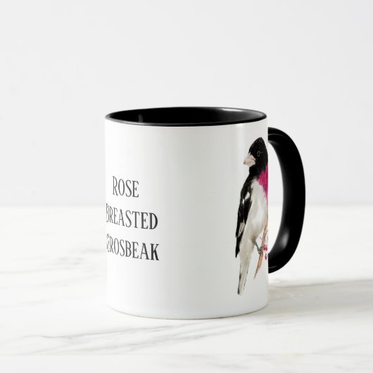 Roos Breedte van zeewier, vogel, Natuur, Mok (Voorkant rechts)