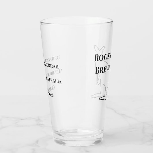 Roos & Brews Bachelor Party Geheugen Glas (Rechts)