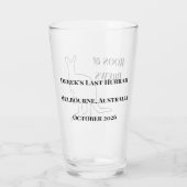 Roos & Brews Bachelor Party Herinnering Glas (Achterkant)