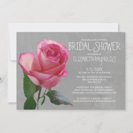 Roos Bridal Shower Invitations Kaart (Voorkant)