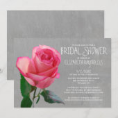 Roos Bridal Shower Invitations Kaart (Voorkant / Achterkant)