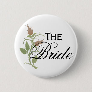 Roos Bride Ronde Button 5,7 Cm