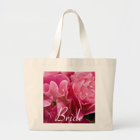 Roos : Bride Wedding Bag Grote Tote Bag (Voorkant)