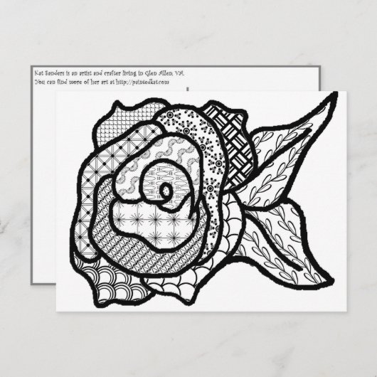 Roos Briefkaart (Voorkant / Achterkant)