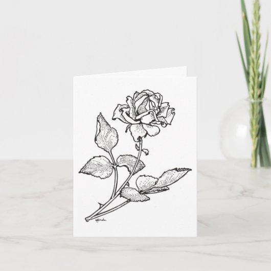 Roos-briefkaart Kaart (Voorkant)