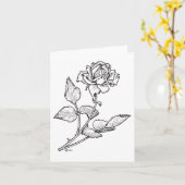 Roos-briefkaart Kaart (Gele Bloem)