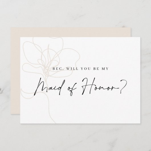 Roos briefkaart met ontwerpkaart (Voorkant / Achterkant)