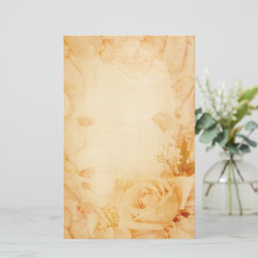 Roos briefpapier (Staand voorkant)