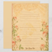  Roos briefpapier (Voorkant / Achterkant)