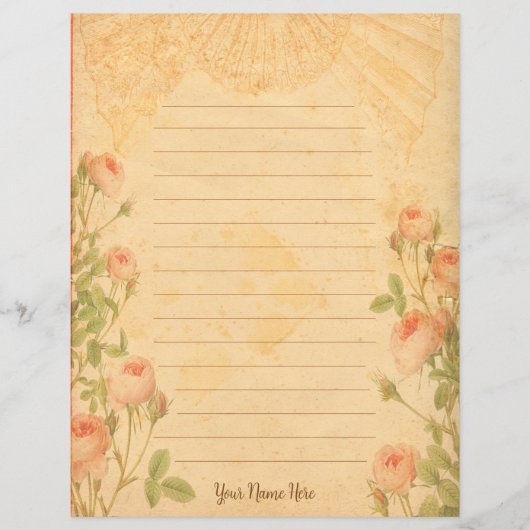  Roos briefpapier (Voorkant)