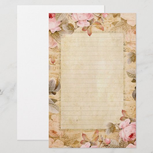 Roos Briefpapier (Voorkant / Achterkant)